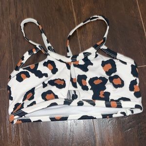 Bombshell leopard print sports bra